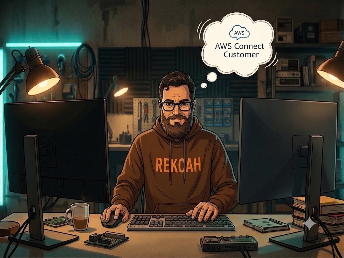 At the desk, thinking about the AWS Connect customer
