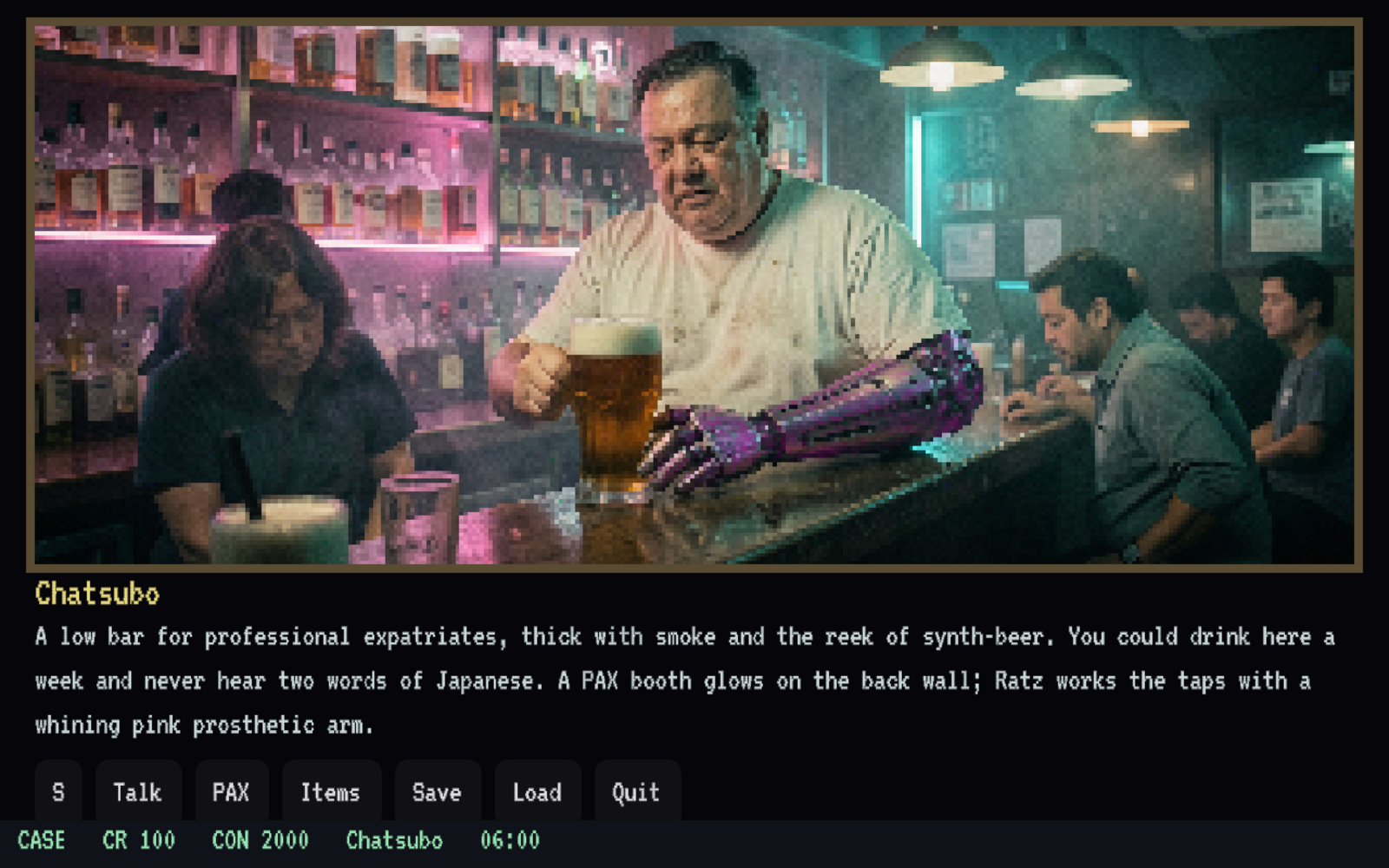 The Chatsubo — Ratz and the pink arm